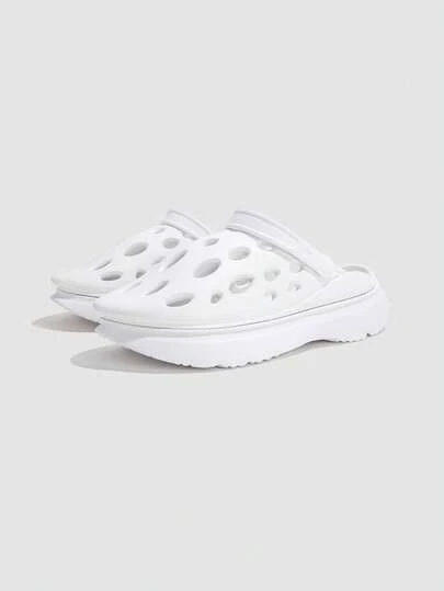  1 đôi dép bít mũi Jifffly Unisex nhẹ, chống trượt, đế dày, thoáng khí, kiểu dáng giản dị ngoài trời, chất liệu EVA nguyên chất.