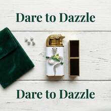 (Fuel Not Included) Unique Innovative Cute Lighter, Pink Snake/Butterfly Lighter, Windproof Dual Flame, Handmade Diamond, Portable Lighter For Candles, Camping, Christmas's Gift (Butane Not Included)(White 1) - 1pc (Butane Gas Not Included) - View 9