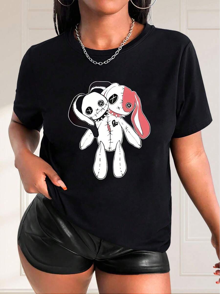 deyin Women T-Shirts - Black - View 1