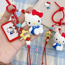 1pc Hello Kitty Apple-Shaped Wrist Strap, Made Of Soft Skin-Friendly Material, 3D Cartoon Design, Cute Hello Kitty Apple Shape, Lightweight And Portable, Suitable For Bag Decoration And Sweet Matching - Multicolor - View 17
