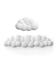 Set de 2 piezas Alfombrilla de ratón y reposamuñecas para teclado con forma de nube, soporte de muñeca ergonómico de espuma de memoria, cojín de silicona antideslizante para la mano para oficina, hombres y mujeres - Ver 6