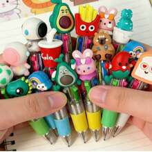 4 in 1 Penna a mini multifunzione a forma di bambola cartoni animati carina e colorata, adatta come regalo di San Valentino, regalo di compleanno, ricompensa per la classe/scuola e forniture per ufficio - Multicolore - Visualizzare 5