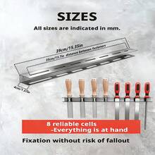 1PC Titanium Grade - 304 Stainless Steel File Holder, Screwdriver Holder, Wall-Mounted Storage Rack, Modern Industrial Design, Suitable For Workshops, Sheds, Garages, Homes, Can Store Screwdrivers, Files Or Small Tools, Personal Repair Storage Tools. Father's Day Gift, Best Tool Storage Product. - A - View 4