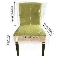 1/2/4pcs Clear Plastic Chair Covers With White Trim, Waterproof Kitchen Protective Chair Slipcover, Suitable For Party/Anti-Dust/Anti-Fouling, Applicable To Kitchen, Office, Living Room, Home Decor - White Edging - View 6