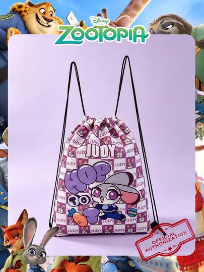  1 Ba lô dây rút họa tiết Zootopia chính hãng Disney, túi thể thao, túi tập thể dục dung tích lớn, túi mua sắm, túi đựng đồ nhẹ, hoàn hảo cho phụ nữ/bé gái/học sinh/người hâm mộ. Lý tưởng cho du lịch, thể thao, bãi biển, kỳ nghỉ, sử dụng hàng ngày, dã ngoại, mua sắm, chuẩn bị cho năm học mới.