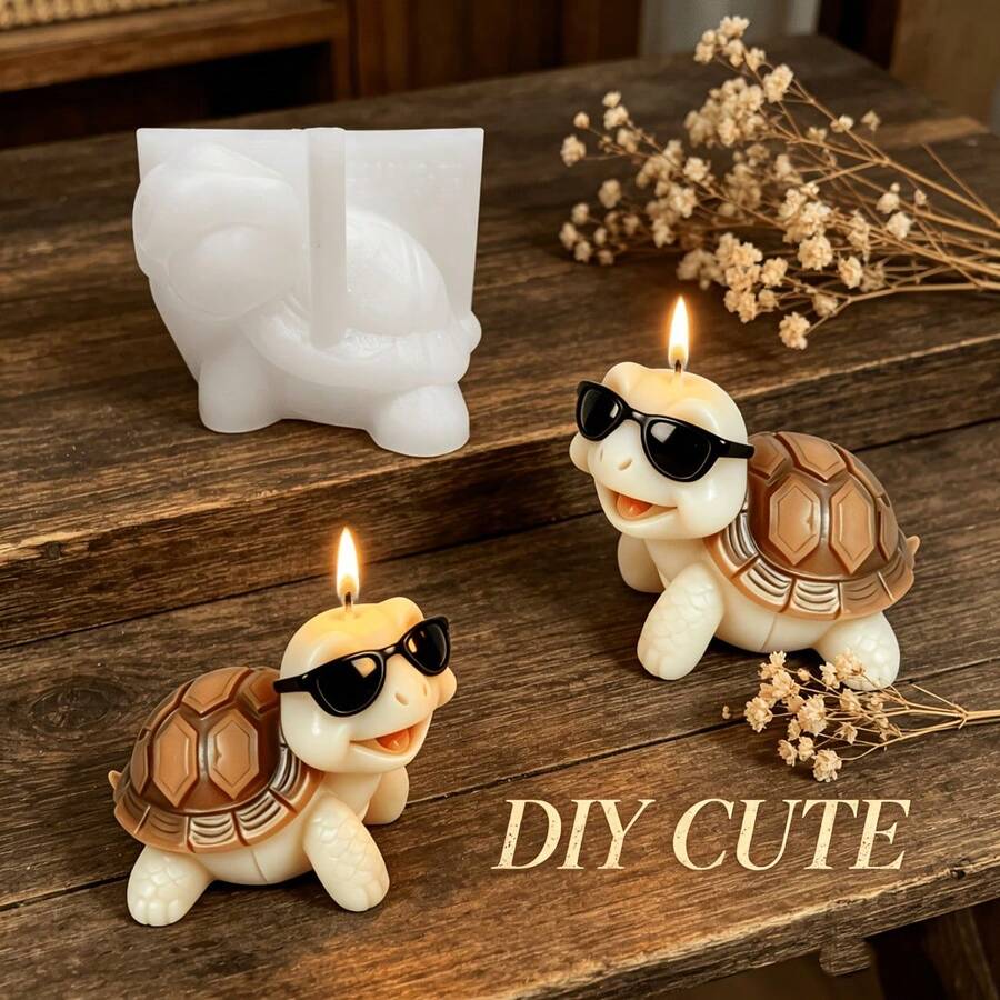 Cubulo Turtle Resin Silicone Mold - 3D Reusable Silicone Mold Suitable For Candle Making, Soap Making, Resin Art And Crafts, Animal Theme Figurine Mold, For Home Decor And Gift Making