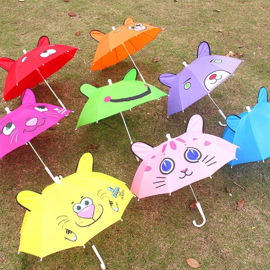 1PC New Mini Cute Animal Ear Umbrella, Photo Prop Umbrella, Decorative Umbrella, Dance Umbrella, Mini Umbrella