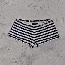 2026 Summer Clothing Gothic Spicy Girl Fashion Women's Emo Metal Ring Decoration Shorts Harajuku Sexy Ultra Short Shorts Punk - 彩色 - 查看 4