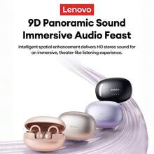 Lenovo Tai nghe Bluetooth  LK6, chất lượng âm thanh HiFi, tai nghe không dây dạng móc tai, khử tiếng ồn, thời lượng pin dài, chơi game, nghe nhạc, thể thao, tai nghe Bluetooth dẫn truyền qua xương. - Xem 11