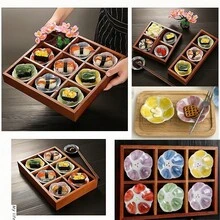 4/8件套彩色陶瓷可爱花朵造型蘸酱碟，3.5英寸迷你托盘，适用于盛放番茄酱、蜂蜜、芝麻酱、红枣、坚果、甜点、酱油、沙拉酱、蘸酱等，厨房用品，早餐迷你碟，餐具，首饰托盘，西式餐盘，寿司，早餐拼盘，毕业礼物，可爱小物件礼品 - 彩色 - 查看 14