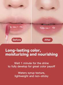 Rom&Nd 1入 3.5g Juicy Lip Tint 05 紅棗色，暖紅調增添活力，平滑均勻顯色唇釉，適合晚餐與節日聚會，打造豐潤水光唇妝的唇部化妝品 - 這果汁唇釉 05 紅棗 - 查看 4