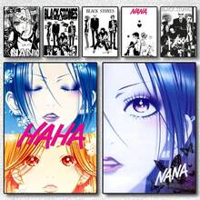 Frameless Anime Classic Nana Painting Calligraphy Canvas Poster Wall Art Interior Hallway Home Decoration Holiday Gifts - Black15 - 查看 1