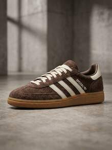 Adidas Handball Spezial 男士休闲运动鞋，绒面革材质，高级舒适，标志性Logo，防滑耐穿，街头健身风，蓝色 IF6490 - 地層 / / 口香糖 - 查看 1