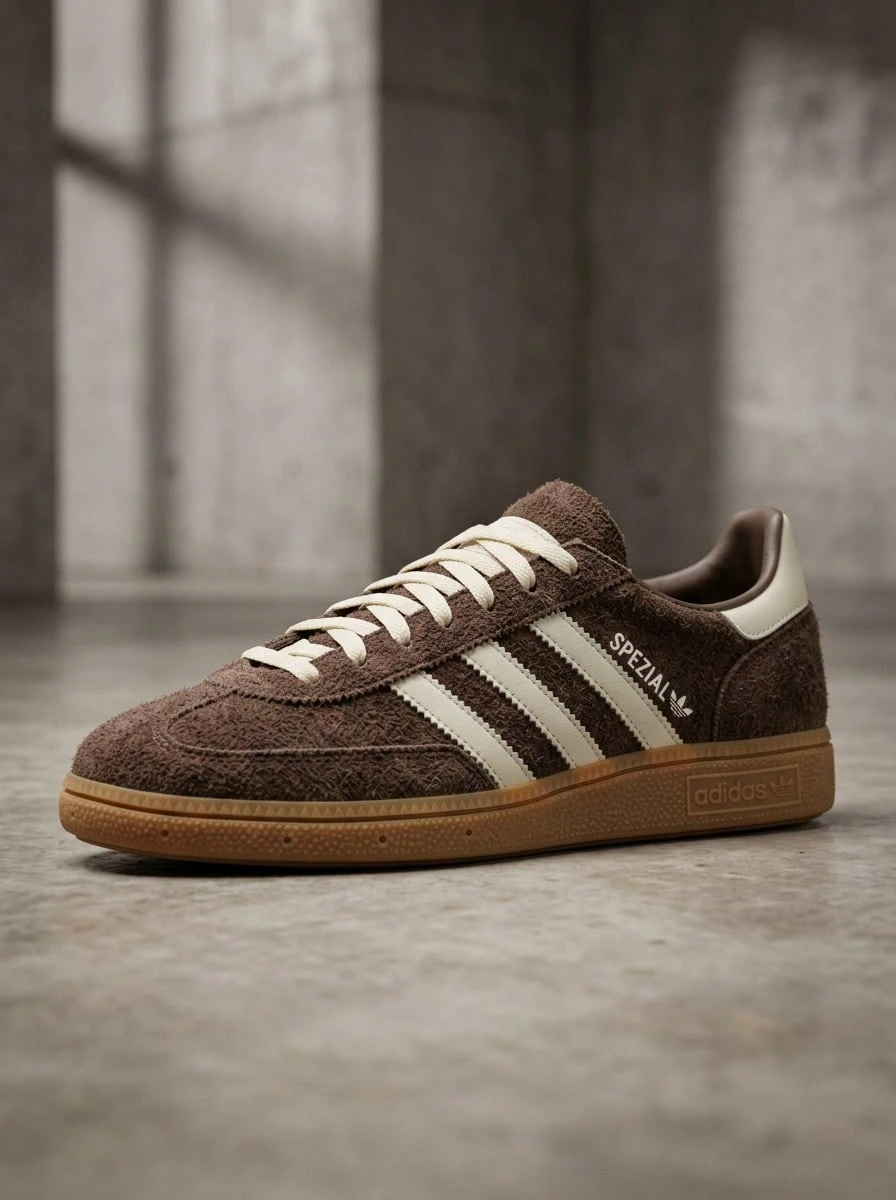Adidas Handball Spezial 男士休闲运动鞋,绒面革材质,高级舒适,标志性Logo,防滑耐穿,街头健身风,蓝色 IF6490 - 地層 / / 口香糖 - 查看 1