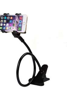 Dual Clip Bedside Slouchy Phone Holder, Bed Phone Stand For Watching Movies, Bedside Bed Use, Multi-Function Live Streaming, Desktop Universal Flexible Gooseneck Creative Clip Holder - Multicolor - View 13