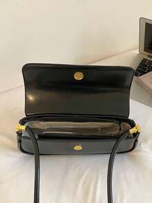 Women's Shoulder Bag, Elegant French Baguette Style Handbag, Suitable For Shopping And Commuting, Black - Black - View 8