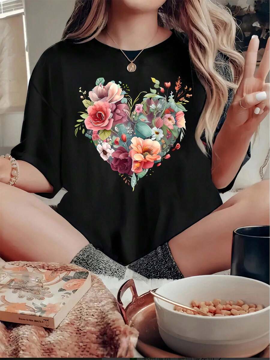 deyin Women T-Shirts - Black - View 1