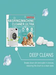 Washing Machine Cleaner Tablets, Suitable For Top-Loading And Front-Loading Washers, Removes Odor, Hard Water Stains, Limescale, Soap Scum And Lint, Leaves A Fresh Scent, Suitable For High-Efficiency Washers, Easy To Use, Essential Laundry, Cost-Effective, Landlord Recommended, Lemon Fresh Fragrance, Monthly Maintenance, Move-In Ready, Rental Approved, Laundry Hack, Effective Cleaning - Multicolor - View 5