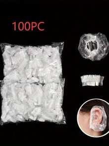 300pcs/100pcs Disposable Transparent Ear Covers - Waterproof Shower Ear Caps, Suitable For Bathing And Hair Salon Use - Thickened Version - View 11