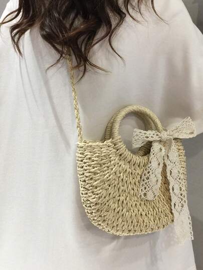 2025 New Fashion Crossbody Bag, Shoulder Beach Bag, Woven Fresh Style Handbag