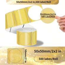 Giấy in nhãn nhiệt trong suốt, mờ vàng, có keo dính, định lượng 300 tờ/500 tờ/600 tờ, tương thích với máy in nhãn Phomemo MUNBY. - Xem 5