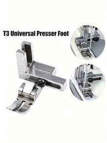 1/2/3pcs Universal T3 Adjustable Presser Foot, Suitable For Regular Zipper Presser Foot, 1-Needle Lockstitch Industrial Sewing Machine Accessories - Multicolor - View 7