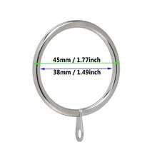 Heavy Duty Metal Curtain Rings With Eyelets 30mm 38mm Inner Diameter Rustproof Hanging Hooks For Window Shower Rods Smooth Gliding 6-48PCS - Silver - View 7