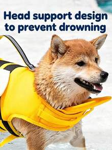 New Swimming Suit, & High Buoyancy For Small/Medium Pets, Outdoor Pool Use - Yellow - View 7