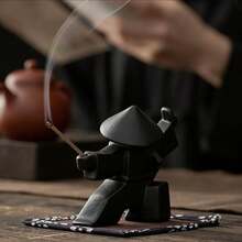 Samurai Incense Burner, Martial Arts Themed Tea Ceremony Accessories, Home Fragrance Decor. Suitable For Cafes, Tea Houses, Living Rooms, Bedrooms, Studies, Bars, Home Decor, And Creating A Relaxing Ambiance. A Great Gift For Tea Ceremony Enthusiasts. - Multicolor - View 4
