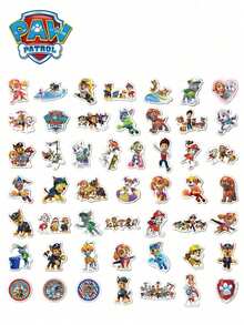 50 miếng dán PAW Patrol chính hãng, hình hoạt hình dễ thương, chống thấm nước, thích hợp cho trẻ em tự làm đồ dùng văn phòng phẩm, laptop, bình nước. - 50pcs - Xem 8