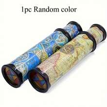 1pc Extendable Kaleidoscope, Color Rotating Telescope, 360° Rotating 3D Mirror, Ideal Choice For Perfect Birthday Parties And Classroom Rewards - Blue - View 1