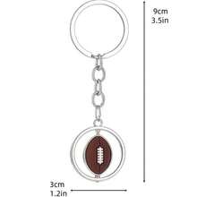 1pc World Cup Sports Style Rotating Keychain, Includes Basketball, Football And Rugby Designs, Metal Commemorative World Cup Keychain Pendant, Suitable As A Small Gift For Friends And Family - Multicolor - View 2