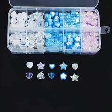 320pcs Mixed Color Asymmetrical Crystal Beads, DIY Bracelet, Necklace, Pendant Craft Set - Multicolor - View 7