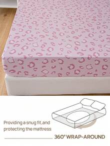 1pc Bohemian Style Wrinkle Texture Mattress Protector Cover, Deep Pocket Design, Soft & Breathable, Fits Various Bed Sizes - Multicolor - View 6