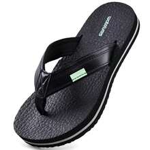 Youth Big Kids Flip Flops Boys Sandals Summer Thong Slide Sandals For Beach Pool Shower - 黑色 - 查看 1