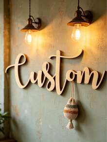 1pc Customizable Large Wooden Name Plate, Personalize Your Name, Suitable For Home Decor, Name Wall Art, Great For Birthday, Holiday, Graduation, Housewarming, Special Occasions - Multicolor - View 5