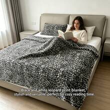 Black and Gray Leopard Print