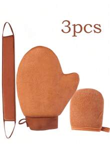 4-Piece Natural Sunless Tanning Kit, Includes Applicator Mitt, Back Applicator Tool, Body Moisturizer Mitt, Rapid Tanning Serum And Sunless Tanning Massage Cream For Face And Body - Multicolor - View 8