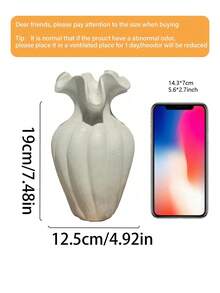 1个几何树脂花瓶 - 现代造型花瓶，创意白色极简风格装饰花瓶，适用于客厅、玄关、书架、壁炉架、餐桌摆饰 - 彩色 - 查看 3