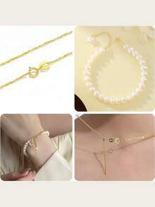 18K Gold Necklace Clasp And Open Jump Rings - 6MM Necklace Clasps And Closures, 5MM Jump Rings, Suitable For Bracelet Clasps For Jewelry Making,DIY - Multicolor - View 5