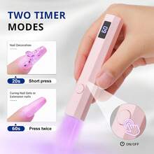 便捷手持式美甲烘干灯 UV/LED 美甲固化灯，适用于所有凝胶指甲油，USB 充电，快速烘干美甲灯 - 彩色 - 查看 2