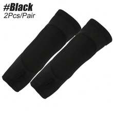 1Pair Sports Volleyball Arm Sleeves For Youth Volleyball Wrist Guard Protection Pads And Thumbhole - Black - View 13