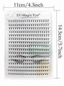 320 chiếc/hộp, 12D, lông mi giả dạng chùm ngắn, chiều dài 8-15mm/hỗn hợp, độ cong C/D, độ dày 0.07mm, lông mi giả mềm mại và nhẹ, thích hợp cho tiệc tùng và du lịch, dễ dàng mang theo, lông mi giả được gắn thủ công. - Xem 4