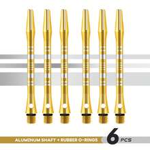 6pcs Aluminum Dart Shafts, 51mm Medium Length, 2BA Universal Thread, Engraved Durable Design, 6 Color Options, With Anti-Slip O-Rings For Improved Flight Stability, Suitable For Beginners And Professionals, Competition Practice And Leisure Games, Durable And Scratch-Resistant Dart Accessories, Great Gift Choice - Multicolor - View 11