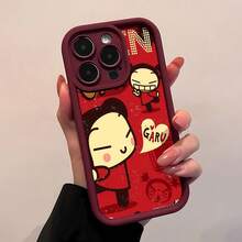 Funda para móvil con estampado de gafas de sol de panda, compatible con fundas de , Apple, VIVO, OPPO, , ,  y Honor. Fabricada en TPU, ofrece protección contra golpes y caídas. Un regalo ideal para amigos y familiares. - Vino tinto - Ver 2