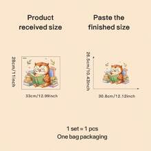 1PC Owl Wall Clings,Wall Sticker,Self-Adhesive Window Stickers For Glass, Reading Window Stickers Make Great Gifts.Suitable For Bedroom And Living Room, Dining Room, Study, Bathroom - A - View 6
