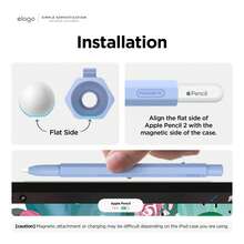 Elago X MONAMI Compatible With Apple Pencil Pro Case & Apple Pencil 2nd Generation Case, Back To School, Gift For Friends And Family, Apple Pencil Accessories, Magnetic Charging And Double Tap, Durable Silicone, Premium Stylus Cover, Protective Covering - 紫色 - 查看 4