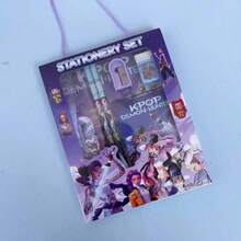KPOP Hasbro Witch Hunting 女團文具組 2 套，標準 6 件組、豪華 8 件組，適合生日、派對、返校禮物 - 彩色 - 查看 6