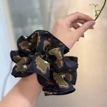 Retro French Ink Painting Style Hair Scrunchie, Niche Elegant Hair Tie, Hair Accessory - Multicolor - View 6