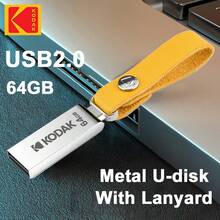 Kodak USB 2.0 Metal Flash Drive 32GB 64GB High-Speed Mini USB Drive With Leather Lanyard K122 - View 11